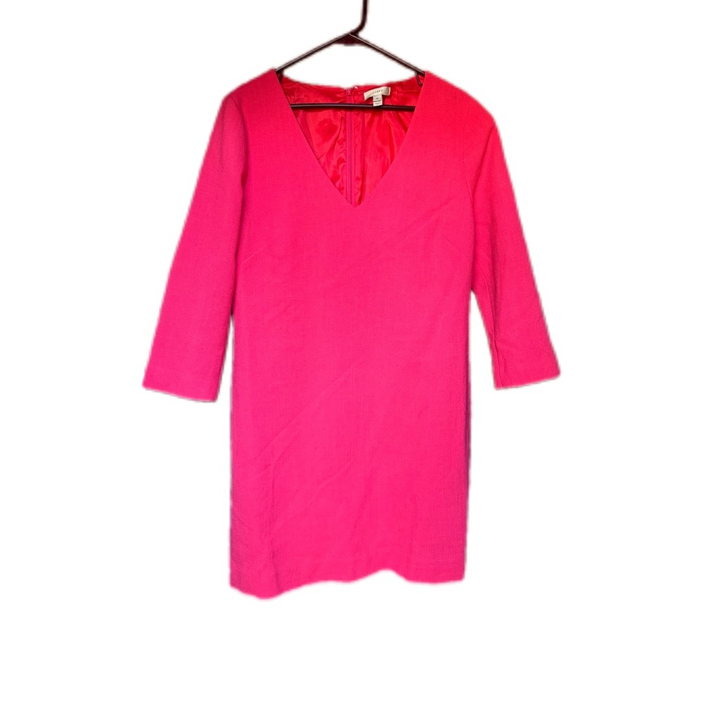 J. Crew Dress Woman’s Size 10 100% Wool 3/4 Sleeves. Careerwear Barbiecore Girly